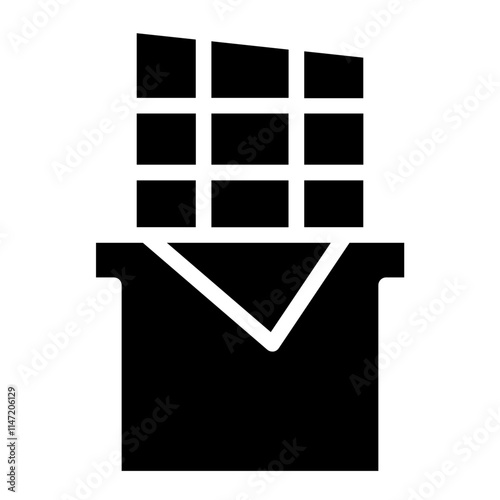 Almond Chocolate Bar Glyph Icon