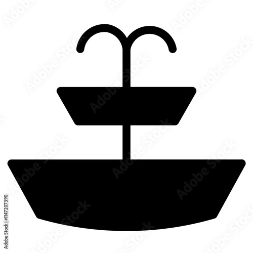 City Fountain Water Glyph Icon