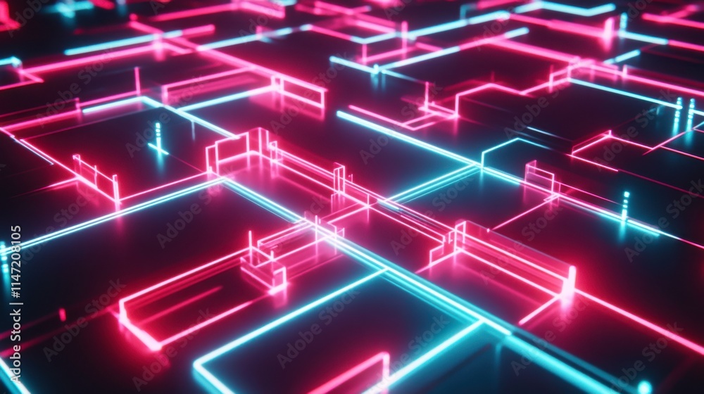Futuristic AI Energy Grid Visualization Concept Futuristic AI Energy Grid Visualization Concept