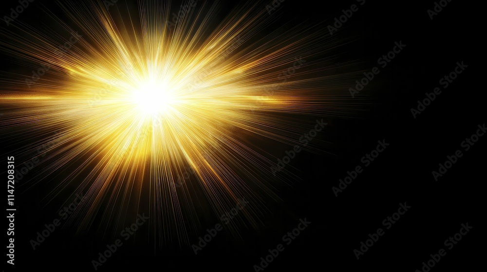 Fototapeta premium Radiant Star Shining Brightly in the Midnight Sky, Illuminating the Darkness with its Brilliant Glow