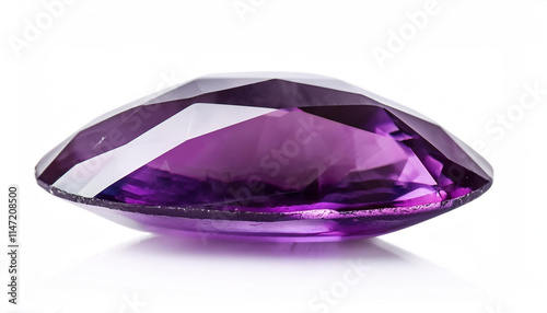 Beautiful ametrine isolated on white. Natural gemstone photo