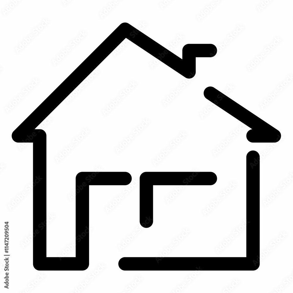 minimal home icon - web homepage symbol - vector website sign minimal home icon - web homepage symbol - vector website sign