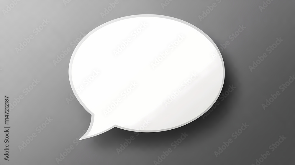 White speech bubble with transparent background. Whisper. Illustration White speech bubble with transparent background. Whisper. Illustration