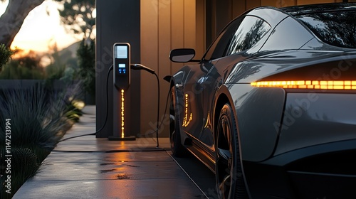 Electric vehicle charging at home.