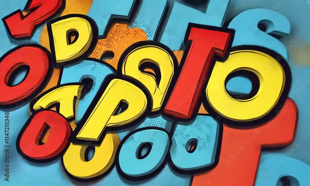 Vibrant Comic Book Style Typography Background