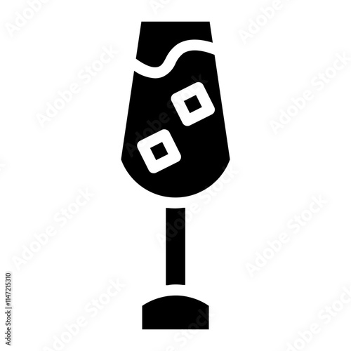 Wine Glass Beverage Glyph Icon