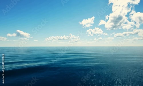 Wallpaper Mural Serene Ocean Vista: A Tranquil Seascape Under a Sunny Sky Torontodigital.ca