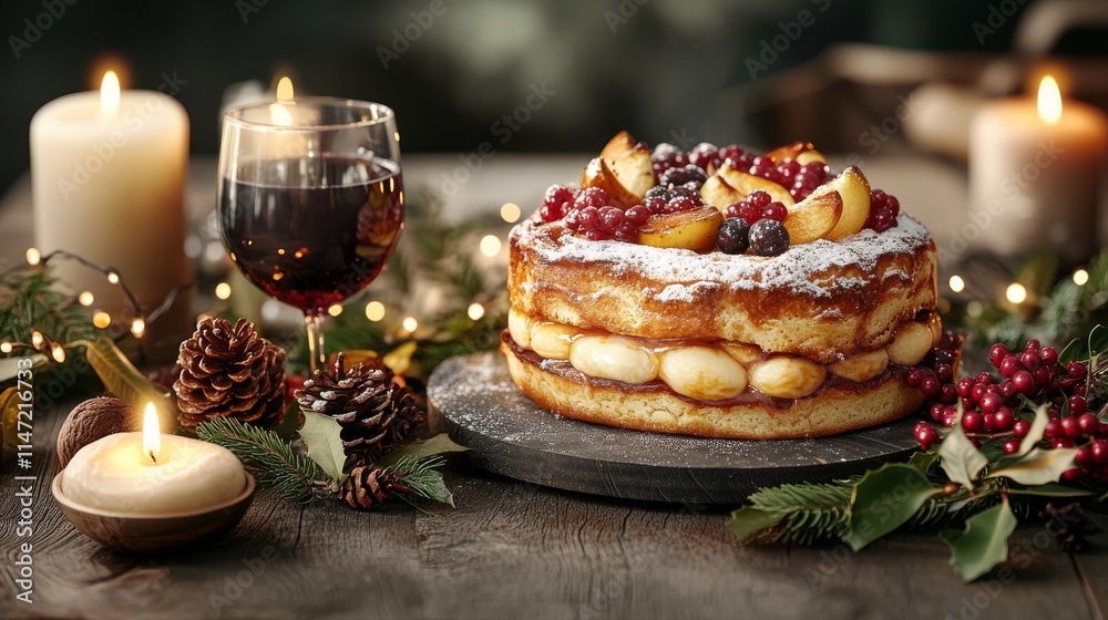 Fototapeta premium Festive Table for Christmas Dinner