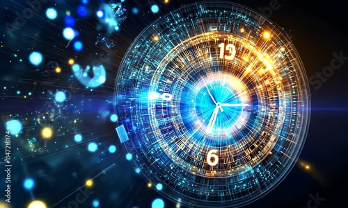 Abstract Clockwork: Time's Digital Dance