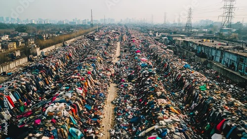 Aerial View of a Massive Wasteland in Ghaziabad, India: A Shocking Glimpse into Environmental Issues