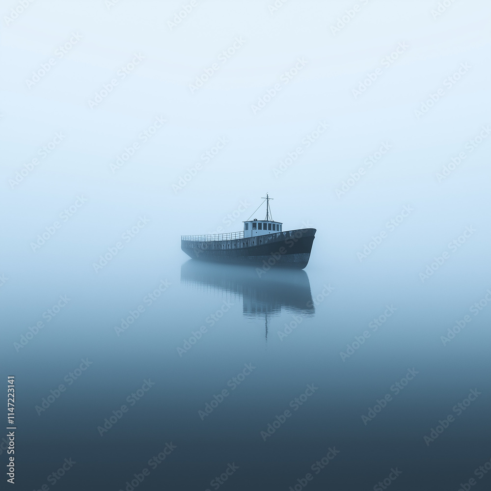 Majestic Ship Anchored in Still Waters with Enormous Visual Impact Majestic Ship Anchored in Still Waters with Enormous Visual Impact