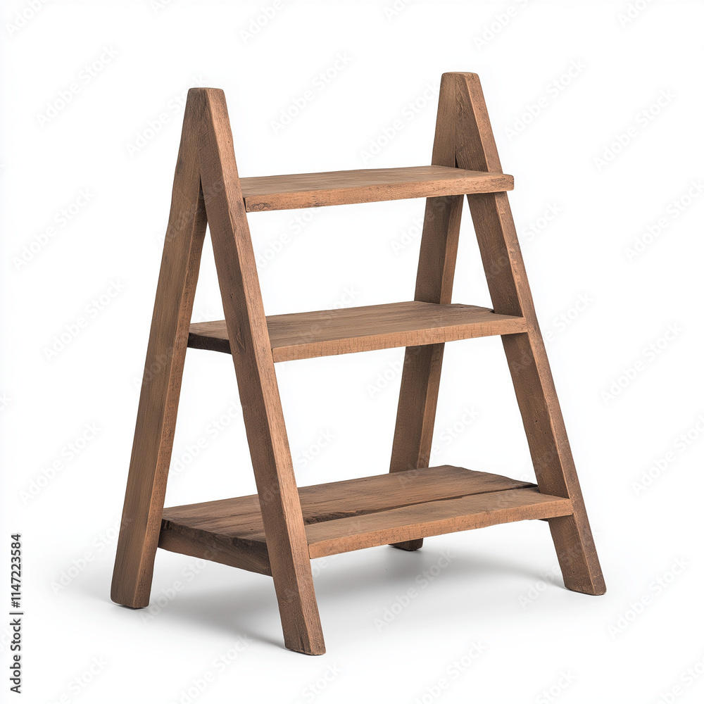 Unique Freestanding Ladder Shelf with Reclaimed Wood for Eco-Friendly Decor Unique Freestanding Ladder Shelf with Reclaimed Wood for Eco-Friendly Decor