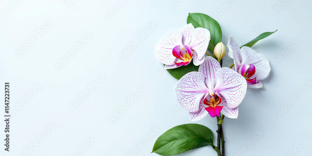 Fototapeta premium Concept photo of orchids with space for text
