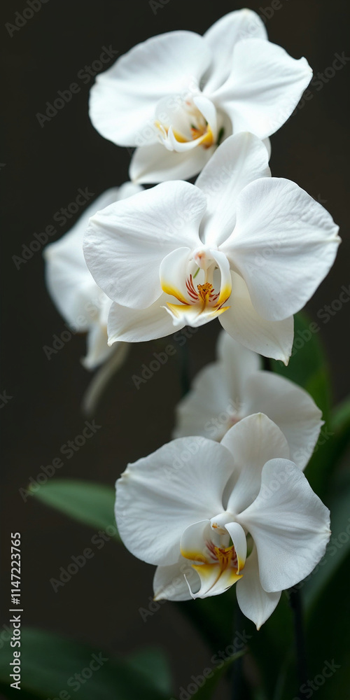 Obraz premium Concept photo of orchids with space for text
