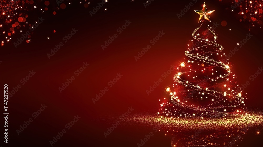 Bright and festive Christmas tree decoration for a joyful holiday celebration Bright and festive Christmas tree decoration for a joyful holiday celebration