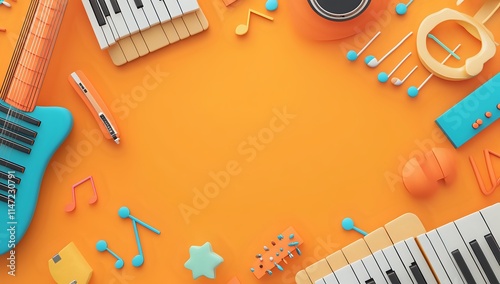 Create Awesome Music with Keyboard, Guitar, and Headphones: Fun 3D Musical Instruments photo