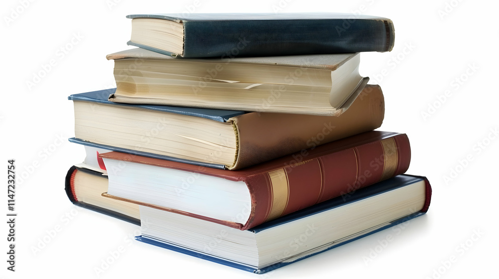 Stacked books of varying colors. Stacked books of varying colors.