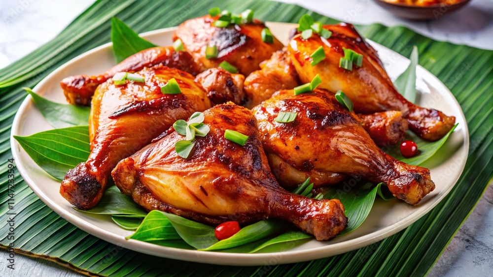 Crispy Huli Huli Chicken Plate - Delicious Food Photography Crispy Huli Huli Chicken Plate - Delicious Food Photography