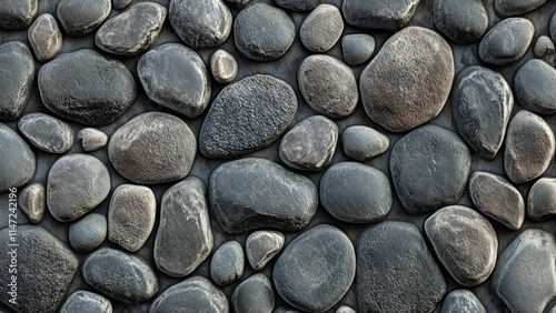 Rough stone wall with irregularly shaped rocks