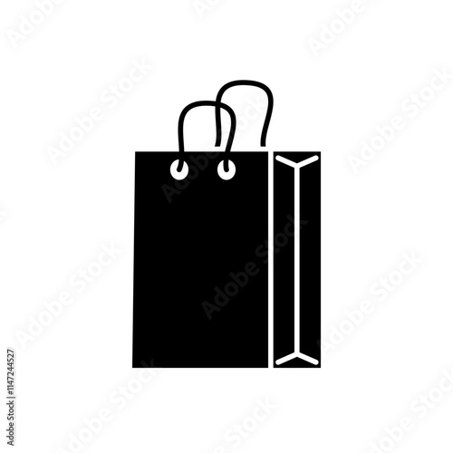 shopping bag icon, simple flat style, illustration, logo sign symbol pictogram template, for ui or ux isolated on white for mobile app, editable