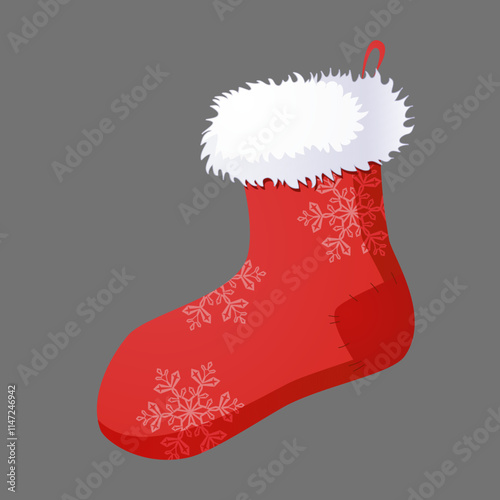 santa claus socks vector illu...