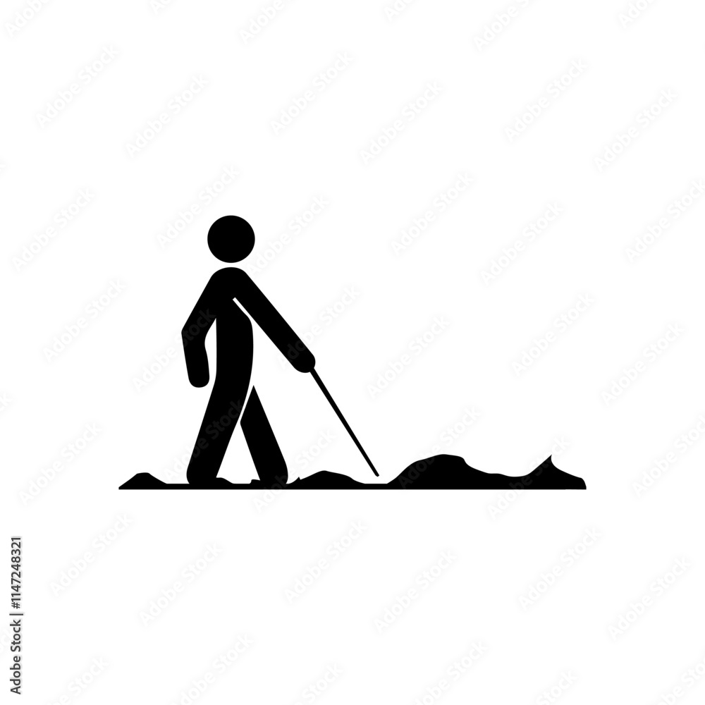 Fototapeta premium mountain climber icon, vectors illustration