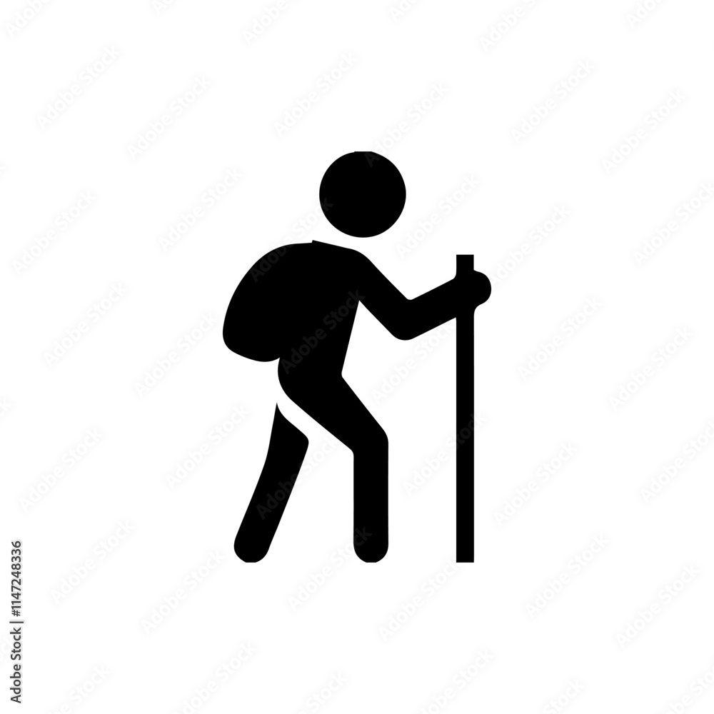 mountain climber icon, vectors illustration mountain climber icon, vectors illustration