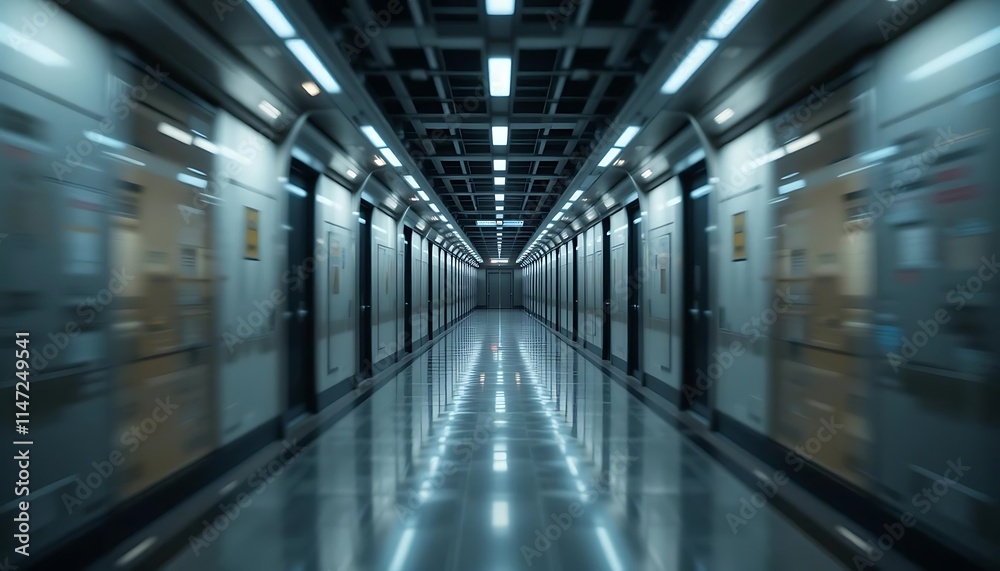 corridor in the airport corridor in the airport