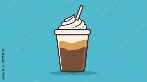 Creamy Beverage with Swirls of Tasty Whipped Topping