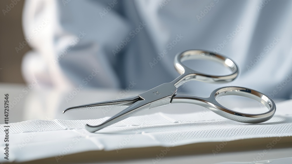 Medical Scissors with Bandage - Realistic AI Photo Medical Scissors with Bandage - Realistic AI Photo