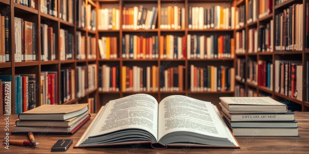 Two open soft cover books, laying flat on a table with blank pages for customization, bookstore, concept, education Two open soft cover books, laying flat on a table with blank pages for customization, bookstore, concept, education