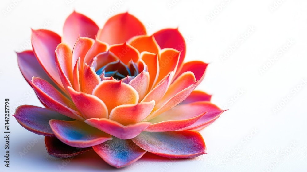 A bright and vivid cactus succulent flower, isolated with sharp focus against a minimalist white background, emphasizing its stunning colors and textures A bright and vivid cactus succulent flower, isolated with sharp focus against a minimalist white background, emphasizing its stunning colors and textures