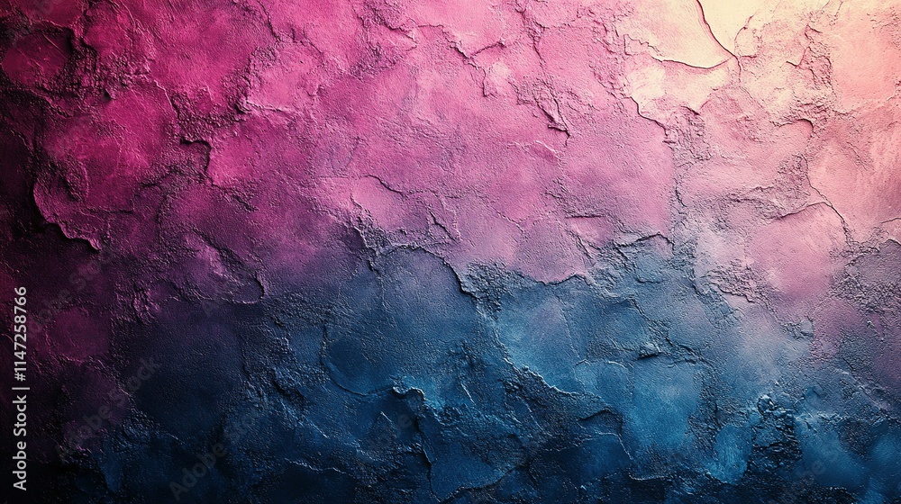 Fototapeta premium Abstract Pink Blue Textured Wall Background