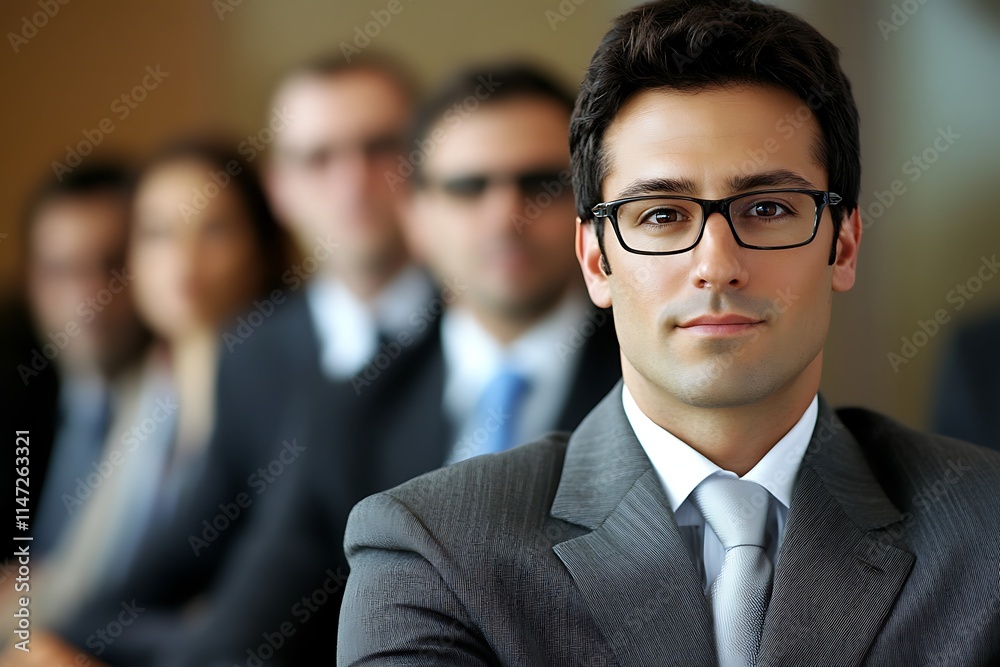 Confident Businessman in Meeting Confident Businessman in Meeting