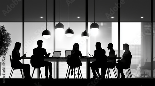 Team of HR Professionals Brainstorming in a Conference Room, Discussing Recruitment, Effective Organizational Culture, and Conflict Resolution Training