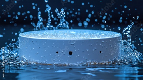 Water-resistant device in splash.