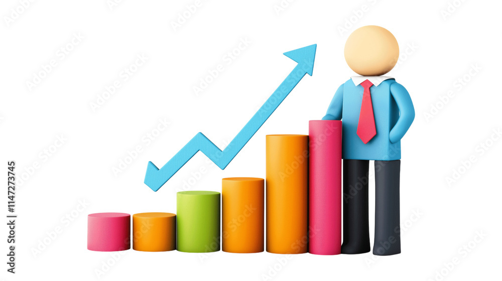 business person with graph business person with graph