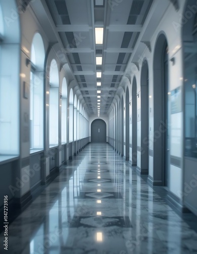 corridor of the building