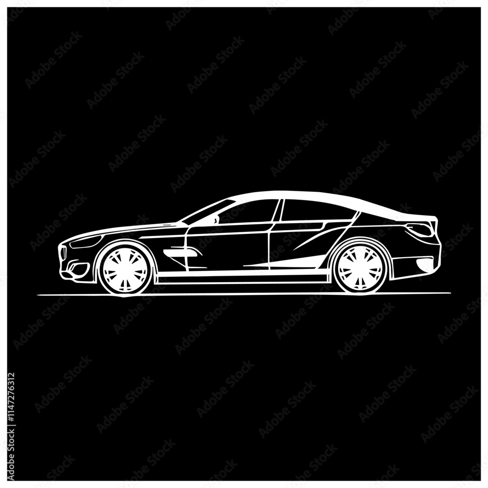 Naklejka premium car image icon vectors illustration symbol