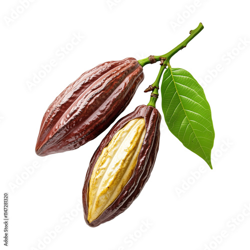 Wallpaper Mural fresh cacao beans isolated on white Torontodigital.ca