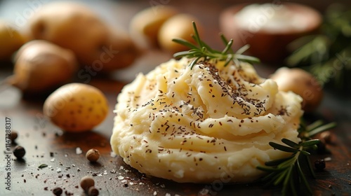 A close-up of cooked rutabagas next to a mound of potatoes with seasoning.