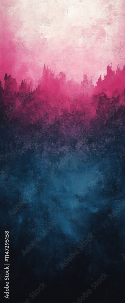 Fototapeta premium Abstract Blue, Pink, and Purple Gradient on Black, Colorful Digital Wallpaper Design, Modern Minimalist Background
