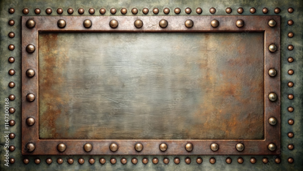 Texture of riveted painted metal surface, metal, texture, painted, rivets, industrial, background, steel, silver, pattern