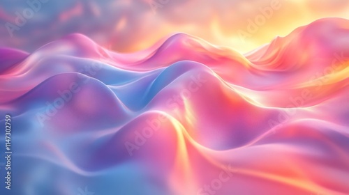 Wallpaper Mural Beautiful Pastel Holographic Abstract Background. Generative AI Torontodigital.ca