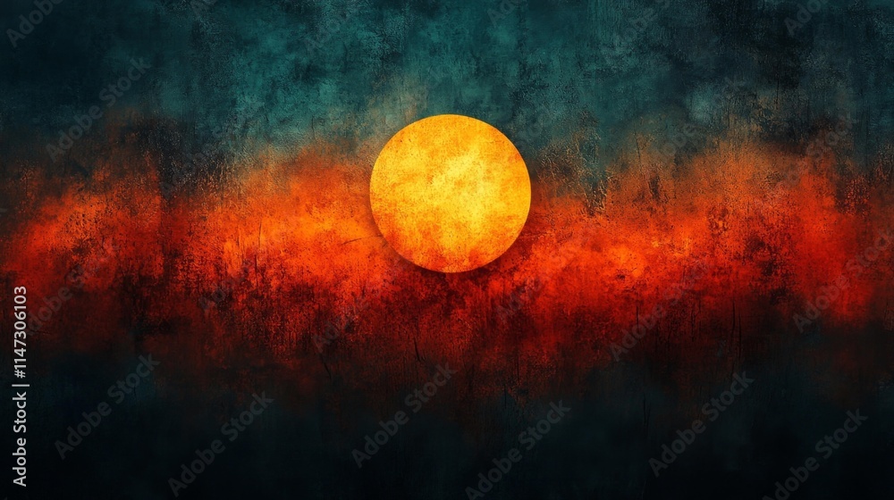 Abstract Orange and Blue Gradient with Circular Shape. Generative AI Abstract Orange and Blue Gradient with Circular Shape. Generative AI