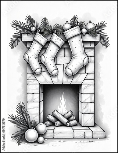 Wallpaper Mural Christmas coloring page size 8.5 x 11 Torontodigital.ca