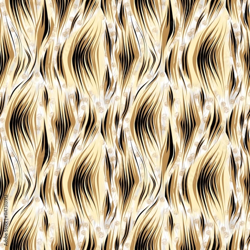 Tiger fur pattern conversion line pattern for fabric printing, apparel, embroidery.
