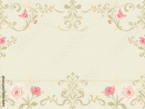 Wallpaper Mural Vintage wallpaper featuring intricate floral patterns in soft pastel colors, perfect for adding a touch of nostalgia to any interior design project, decoration, floral, background Torontodigital.ca