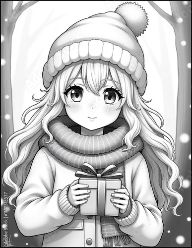 Wallpaper Mural Christmas coloring page size 8.5 x 11 Torontodigital.ca