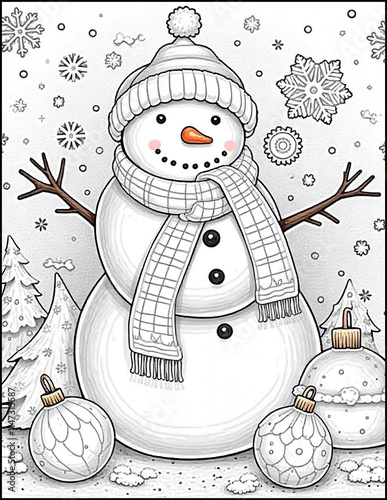 Wallpaper Mural Christmas coloring page size 8.5 x 11 Torontodigital.ca